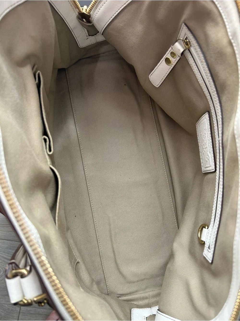 COACH Y2K Large leather Miranda Satchel White / Gold Hardware